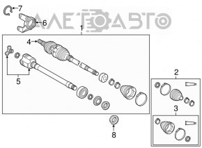 Привод полуось передняя левая Toyota Camry v50 12-14 2.5 usa