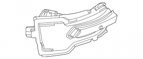 Поворотник дзеркала лівий Lexus NX 22-25