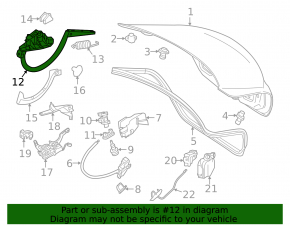 Петля крышки багажника правая Mercedes C-class W205 15-21