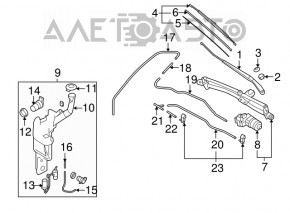 Поводок дворника правый Mazda3 03-09