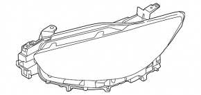 Скло фари переднє ліве Mazda CX-5 13-16 галоген