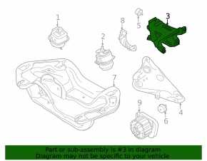 Кронштейн подушки двигателя правый BMW X5 F15 14-18 3.0D