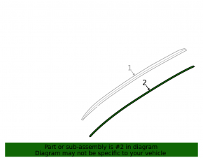 Накладка крыши левая BMW X2 F39 18-23