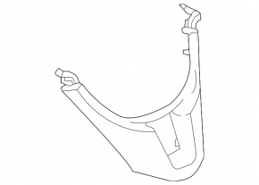 Накладка руля нижняя Mazda 3 14-16 BM черная, царапины