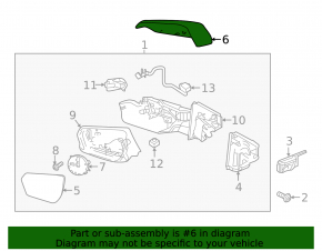 Крышка бокового зеркала левая Chevrolet Equinox 18-24