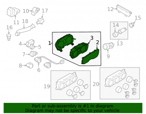 Щиток приборов Subaru Forester 15-15 SJ 2.5 АКПП
