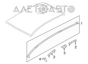 Накладка крыши левая Subaru Impreza 5d 17-23