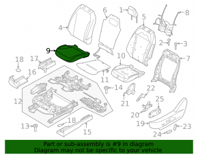 Водительское сидение Ford Mustang Mach-E 21-26 с airbag, электрическое, подогрев, память, кожа серая