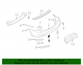 Заглушка буксировочного крюка заднего бампера Subaru Forester 09-13