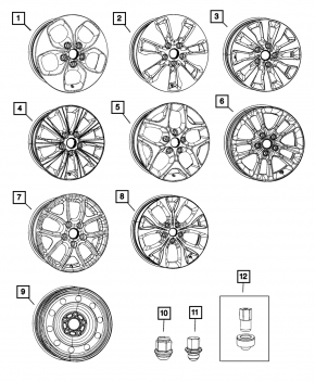 Диск колесный R18 x 7J Chrysler Pacifica 17-20