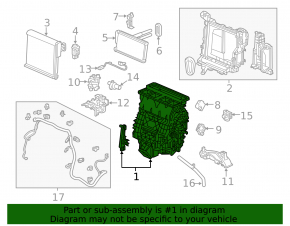 Печка в сборе Honda CRV 17-22
