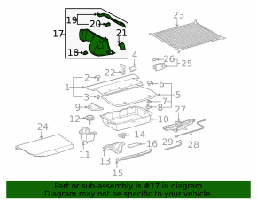 Обшивка арки правая серая Toyota Prius 20 04-09