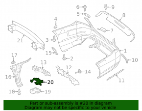 Кронштейн насадки глушителя левый Mercedes S-class W222 14-20
