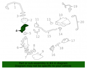 Кронштейн клапана ЕГР Nissan Rogue 21-21 2.5