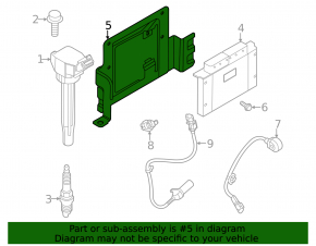 Кронштейн блока ECU компьютера двигателя Kia K5 21-24 1.6T