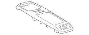 Накладка центральной консоли верхняя Lexus RX300 RX330 RX350 RX400h 04-08 бежевая, вставки под светлое дерево, трещины в креплениях