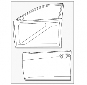 Дверь в сборе передняя правая Toyota Camry v55 15-17 usa