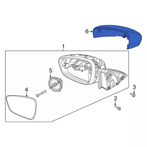 Крышка бокового зеркала левая Ford Escape MK4 20-26 без поворотника, структура