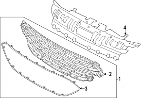 Решітка радіатора grill Ford Escape MK4 20-22 сітка чорний мат
