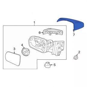 Крышка бокового зеркала левая Ford Edge 21-24