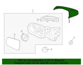 Крышка бокового зеркала левая Ford Edge 21-24