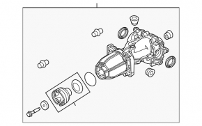 Задний дифференциал редуктор Ford Escape MK3 13-19 дорест 2.0t 96к ржавый, гудит, масло в муфте, на З\Ч