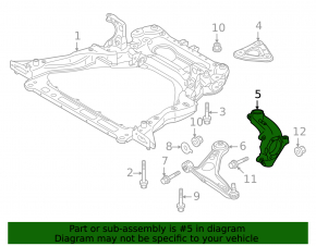 Цапфа передняя левая Mitsubishi Outlander 22-26 2.5