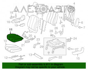 Пассажирское сидение Toyota Sienna 11-20 без airbag, механическое, велюр, бежевое