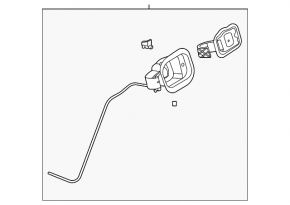 Корпус лючка бензобака Ford Escape MK4 20-22 hybrid