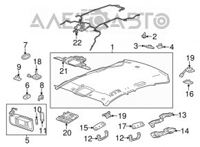 Козырек правый Cadillac ATS 13-19 серый