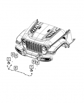 Протитуманна фара птф ліва Jeep Gladiator 20-24