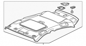 Обшивка потолка Honda HR-V 16-22 серый без люка, заломы, под химчистку, вмятины