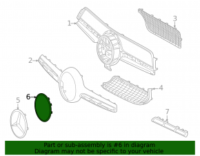 Эмблема решетки радиатора grill Mercedes W167 GLE 350 450 20-26