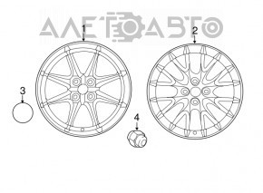 Гайка колесная d21 M12x1.5 Mazda3 03-08 под литье