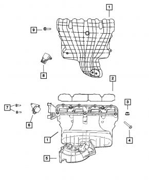 Колектор впускний Dodge Journey 11-2.4 із заслінками