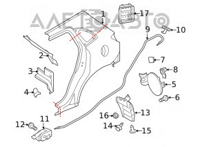 Крило заднє ліве Mitsubishi Outlander Sport ASX 16-26