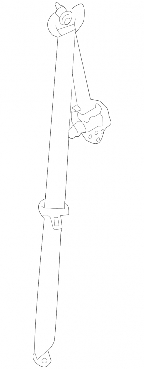 Ремень безопасности 2-го ряда задний правый Toyota Highlander 14-19 черный
