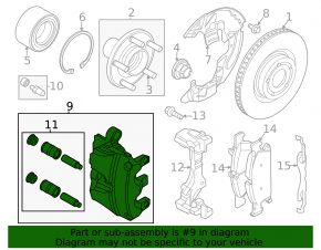 Суппорт в сборе передний правый Ford Escape MK4 20-26