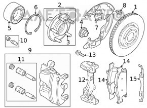 Суппорт в сборе передний правый Ford Escape MK4 20-26