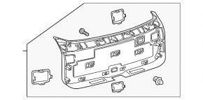 Обшивка двери багажника нижняя Lexus RX350 RX450h 10-15 черн