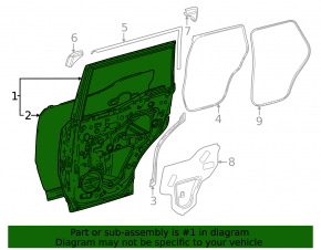 Дверь голая задняя левая Toyota Land Cruiser 24-26