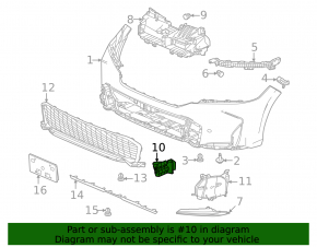 Повітропровід переднього бампера лівий Honda Civic XI FE/FL 25-26