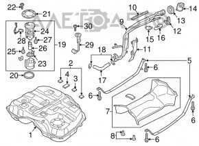Крышка заливной горловины бензобака Mazda 6 14-21 2.5