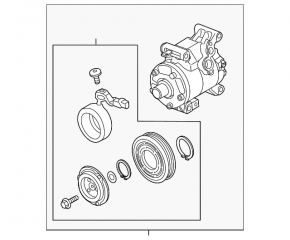 Компрессор кондиционера Mazda CX-5 13-16 2.0, 2.5