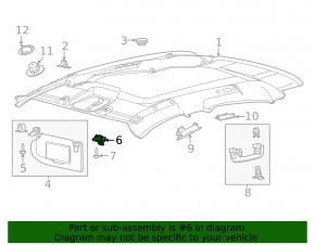 Крючок крепления водительского козырька Ford Mustang Mach-E 21-26 черный
