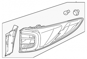 Фонарь внешний крыло левый Acura RDX 19-25 On quarter panel