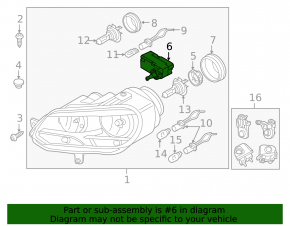 Корректор фары Audi A6 C7 12-17 галоген
