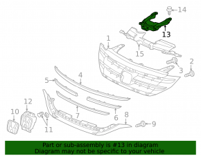 Кронштейн решетки радиатора grill Honda CRV 12-14