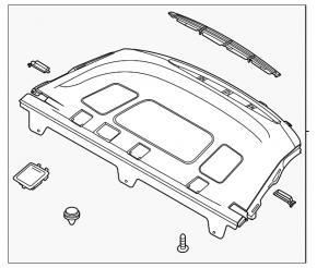 Полка задняя Hyundai Sonata 20-22 без сабвуфера серая