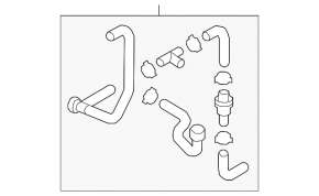 Патрубок системи охолодження Audi A4 B9 17-20 2.0T